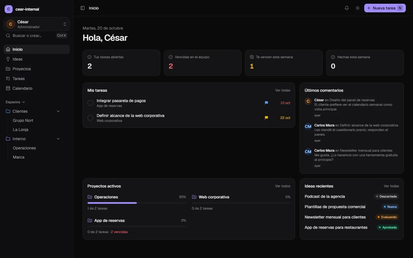 CEAR Internal — screenshot 1 of 6