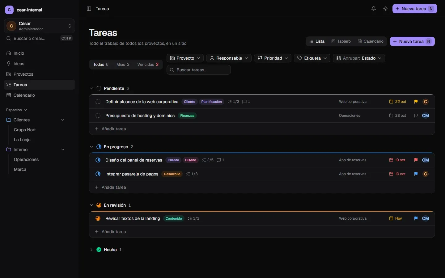 CEAR Internal — screenshot 3 of 6