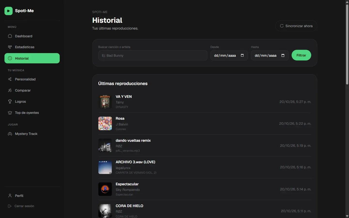 Spoti-Me — screenshot 6 of 6