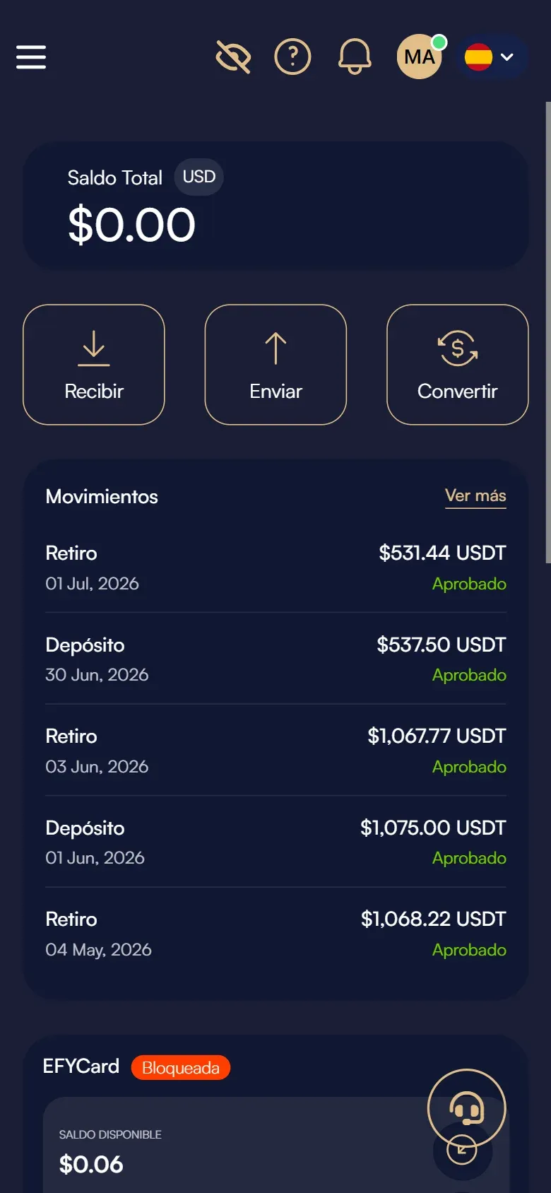 EFY Finance — mobile screenshot 1 of 3
